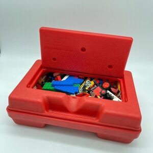 Vintage LEGO System Bricks w/ Case - Assorted Parts & Pieces - Building‎ Blocks